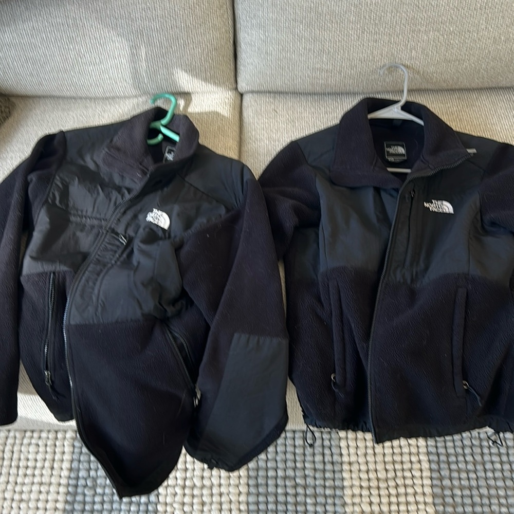 Two northface fleece jackets
One women’s medium
One men’s large